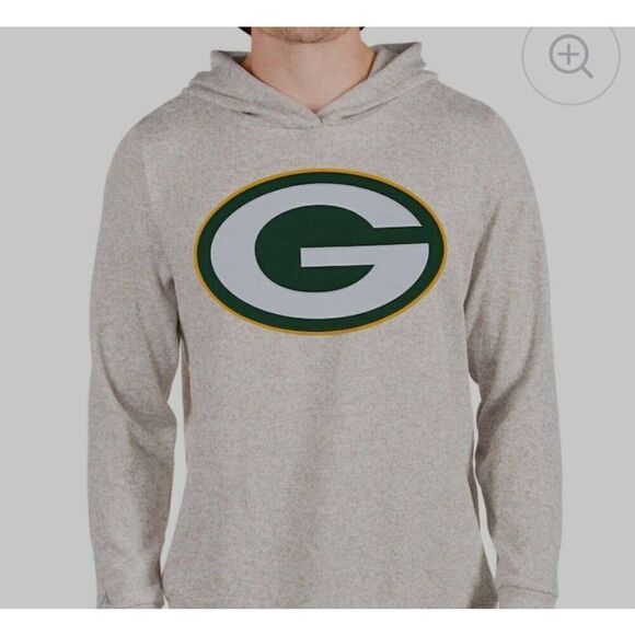 Green Bay Packers Medium Team Absolute Pullover Hoodie - Oatmeal - Picture 1 of 8